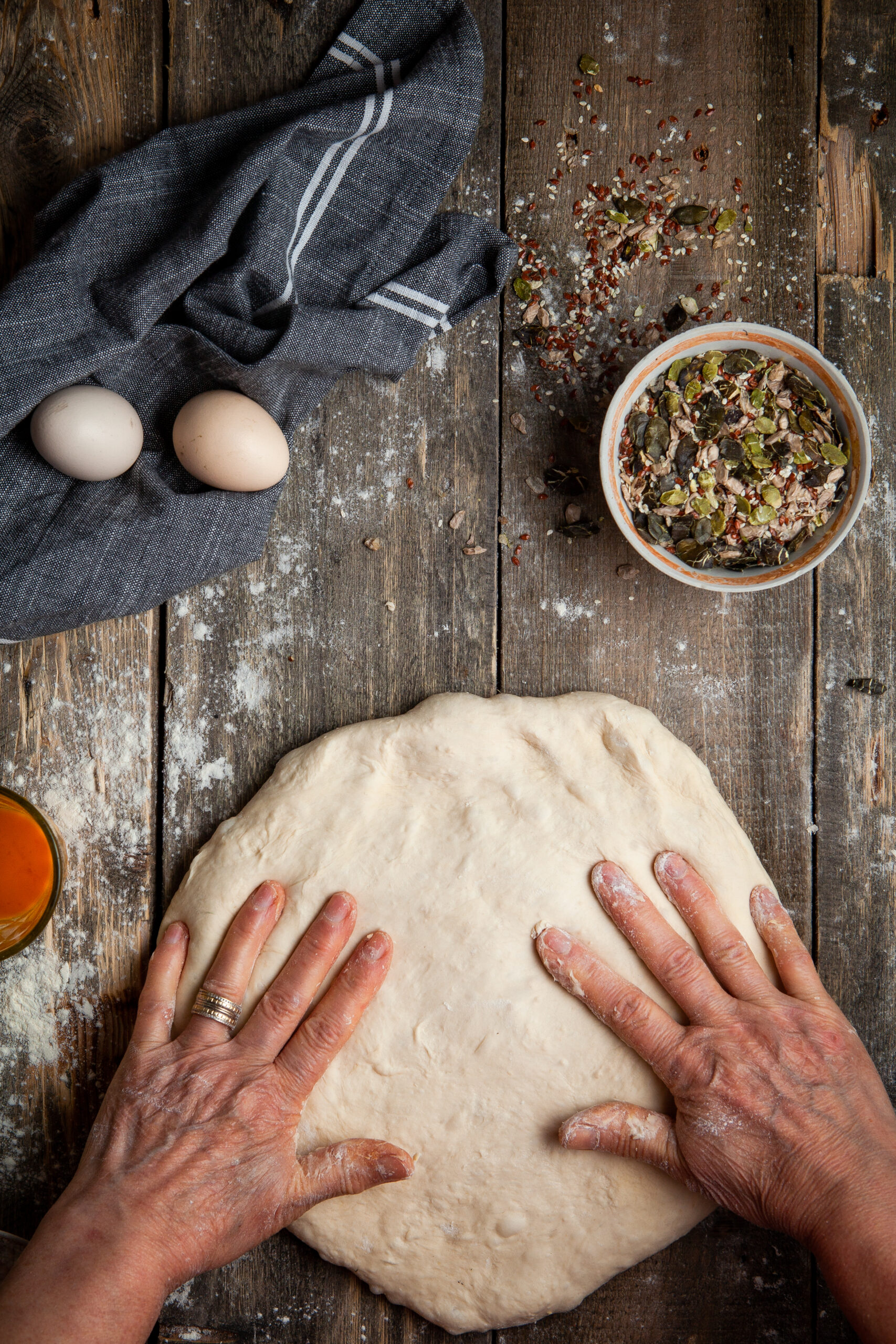 Dough making for pizza